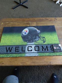 Steelers rubber door mat