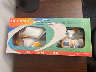Oceanic snorkel/mask & Fin set L/XL new in box