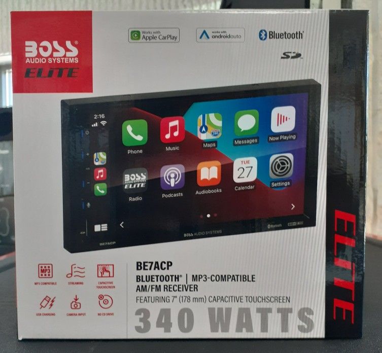 NEW! Double DIN Touch Screen Apple Carplay 