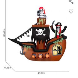 Pirate Ship Halloween Inflatable 