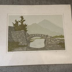 Listed William Zacha Original 1984 Signed Serigraph Print "Fuchu II" 33/55