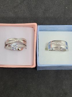 Elegant wedding ring set