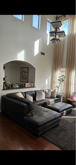 Faux Leather Sectional