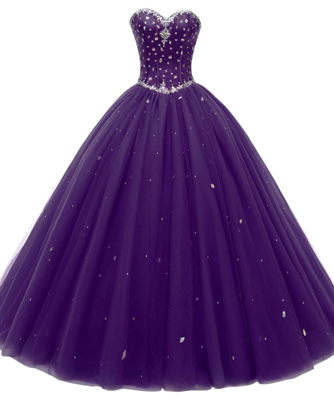 Purple Gown/ Black Hoop Skirt 