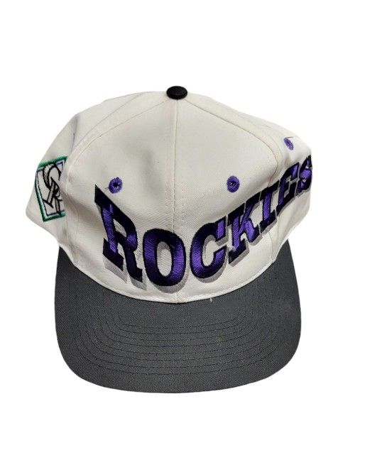 Vintage Colorado Rockies Hat The Game Big Logo Spell Out