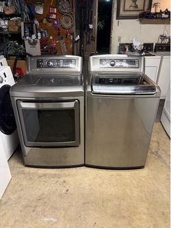 Set LG washer machine and gas dryer works good we deliver