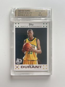 2007-08 Topps Kevin Durant Rookie Card 2 BGS 10 Gem Mint RC