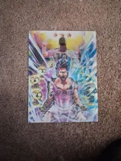 Messi #10 Holographic Art Trading Card