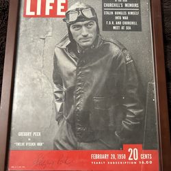 Gregory Peck Signed Life Magazine