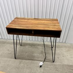 Rustic Desk With Hairpin Legs