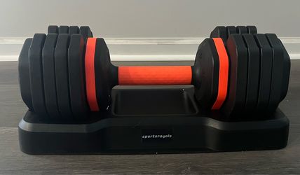 ONE (1) Sportsroyals 55LB Adjustable Dumbbell w/ Stand