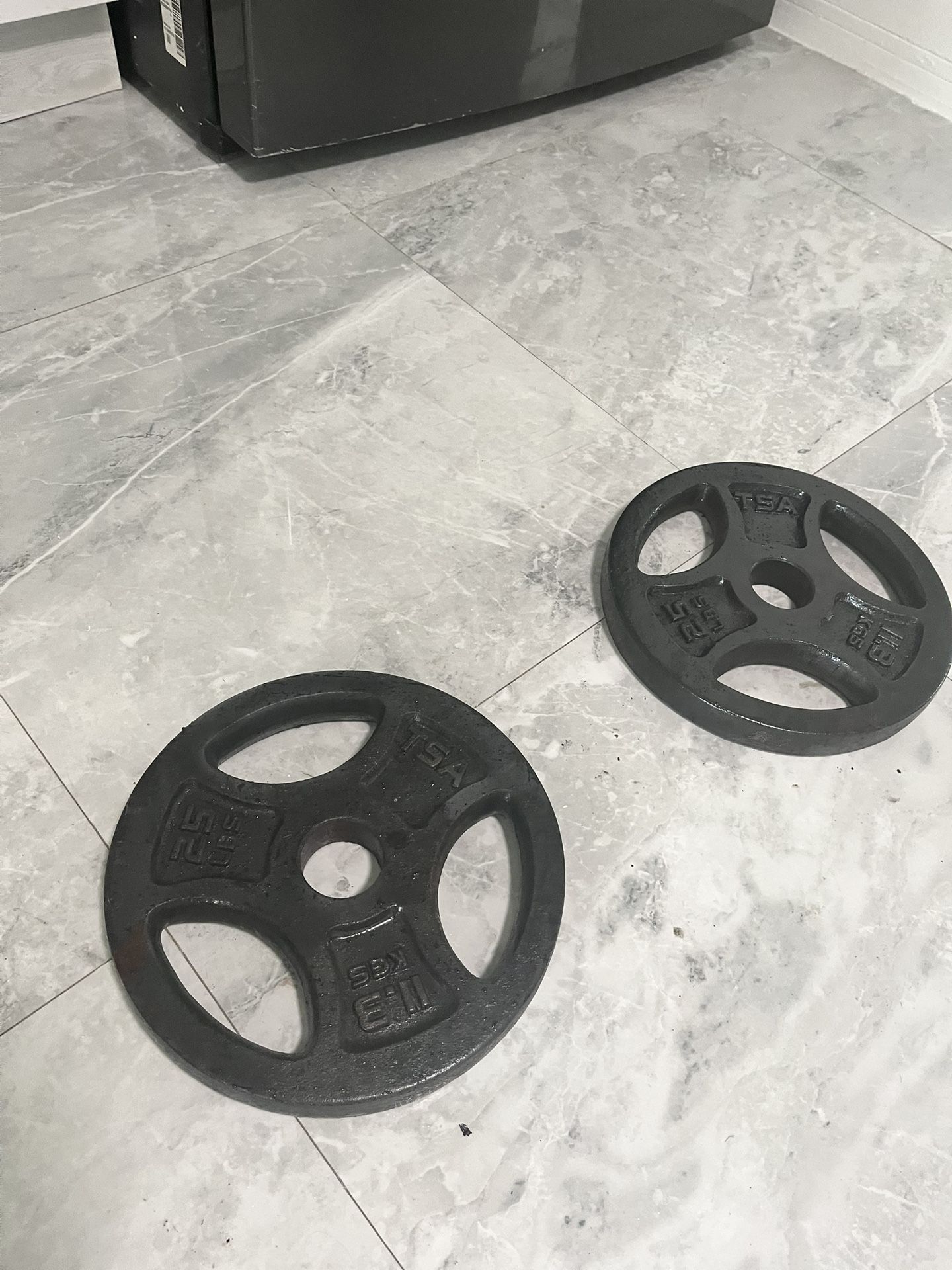Pair Of 25lb Olympic Weights Plates Total 50lb