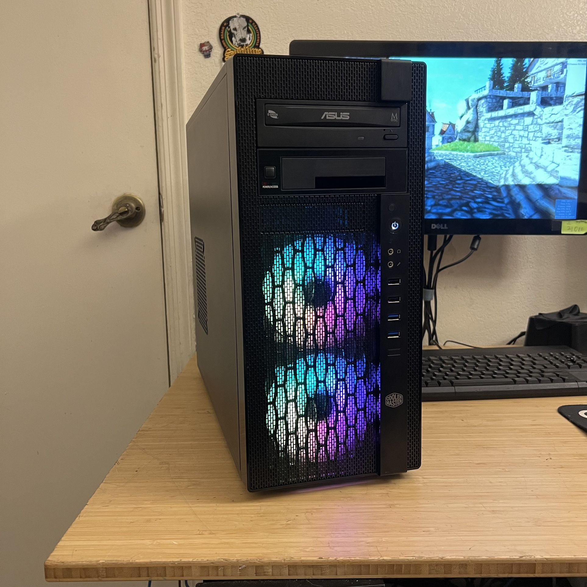 BEAST Custom Built Gaming PC / Intel Core i5 10600K CPU / 16GB RAM / Radeon RX 6600 8GB GPU / 512GB NVMe SSD + 1TB HDD / RGB / WiFi + Bluetooth