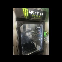 Monster Energy Mini Fridge w/ Stand – Commercial Display Cooler – NEW (Rare)