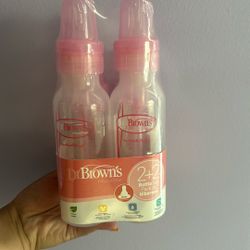 Pink Dr Brown bottles