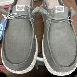 Hey Dude Women’s Wendy Stretch Canvas Dark Grey Slip-On Shoes Size  9 New