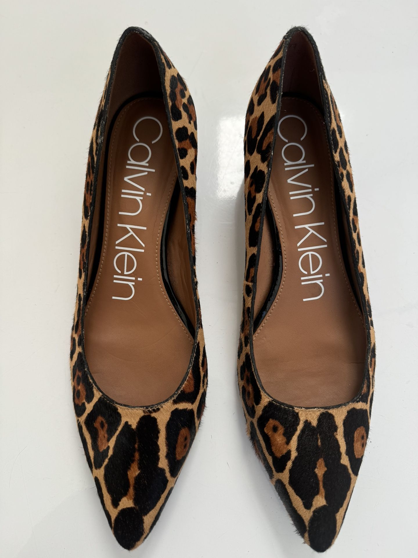 Calvin Klein Leopard Hair Print Heel Pump