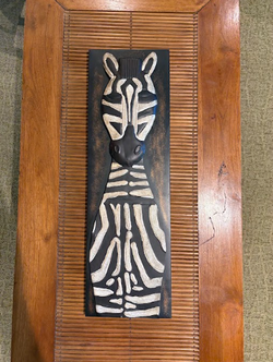 Zebra wall art (metal)