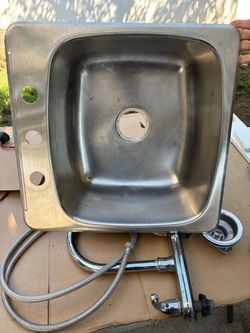 Deep stainless sink