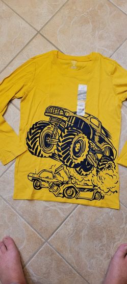 Carter's Long Sleeve Monster Truck Shirt Sz 14