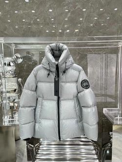 Canada Goose Men’s Medium Crofton Silver Puffer Jacket Coat