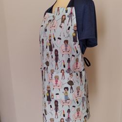 Handmade Stylish Apron with Fashion Print