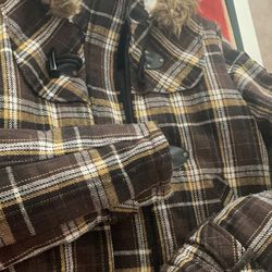 winter warm jacket with warm hoodie