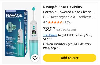 Naväge Portable Powered Nose Cleaner