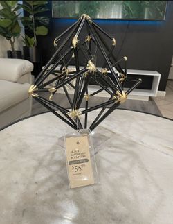 Black And Gold Sculpture 16” X 15”