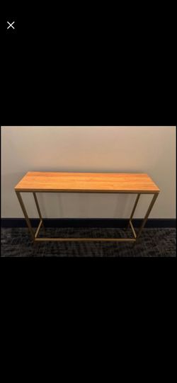 Console table, 29.5" wide, 10" deep, 30" high.