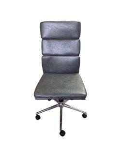 Top grain Leather office chair - Graphite Grey