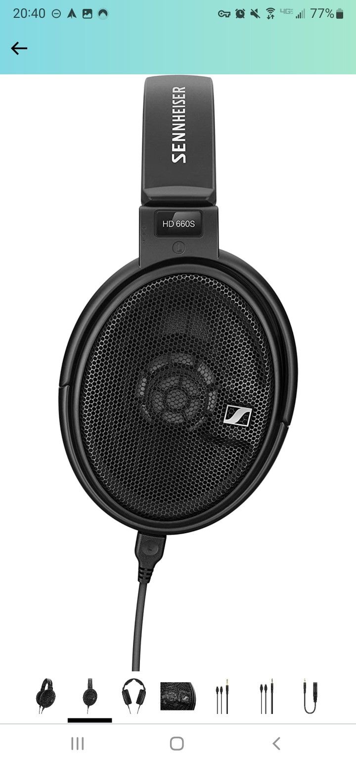 SENNHEISER HD 660 S - HiRes Audiophile Open Back Headphone With Hifi Blutooth Fiio