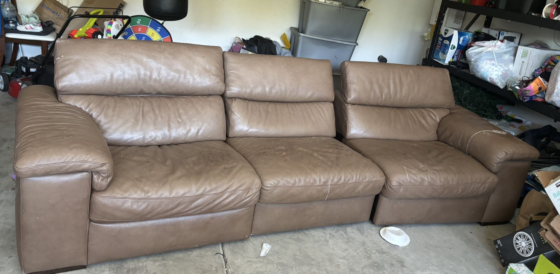 Free Brown Leather Couch