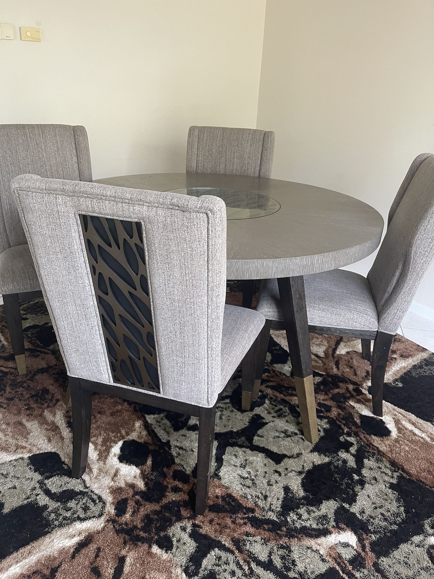 Elegant Round Dining Table Set – Ashley Furniture (Original Price: $3,400) – Moving Sale!