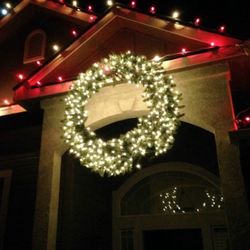 Giant 45x45 Outdoor Pre Lit Wreath