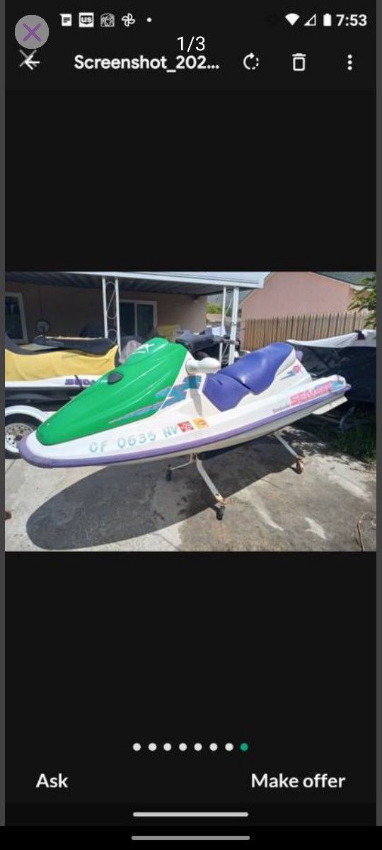 SEADOO GTX DUAL CARB ONLY 10 HOURS ON JET SKI RUNS LIKE NEW LAKE READY 2025 TAGS