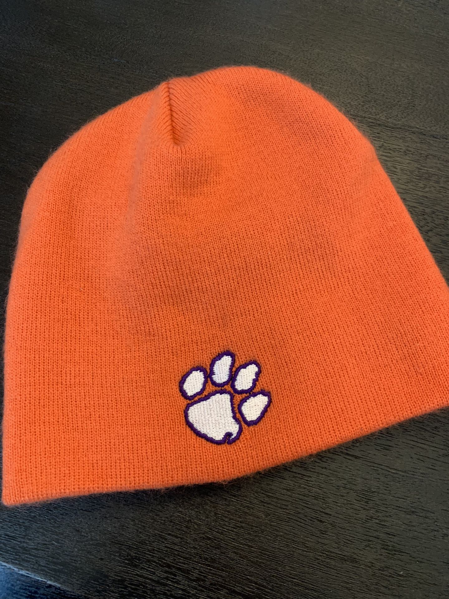 New! Clemson Tigers Paw Logo Unisex Beanie Cap Hat Orange OS Gameday Sports