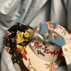 2 Ren & Stimpy Hats 