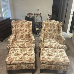Matching Lounge Chairs (with Ottomans)