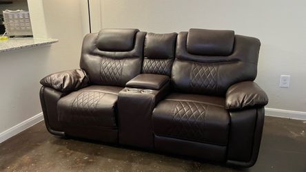 Leather Recliner Couch