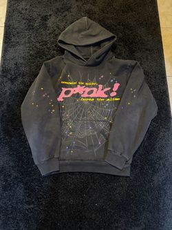 Sp5der P*nk Hoodie Black