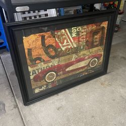 vintage car framed wall decor