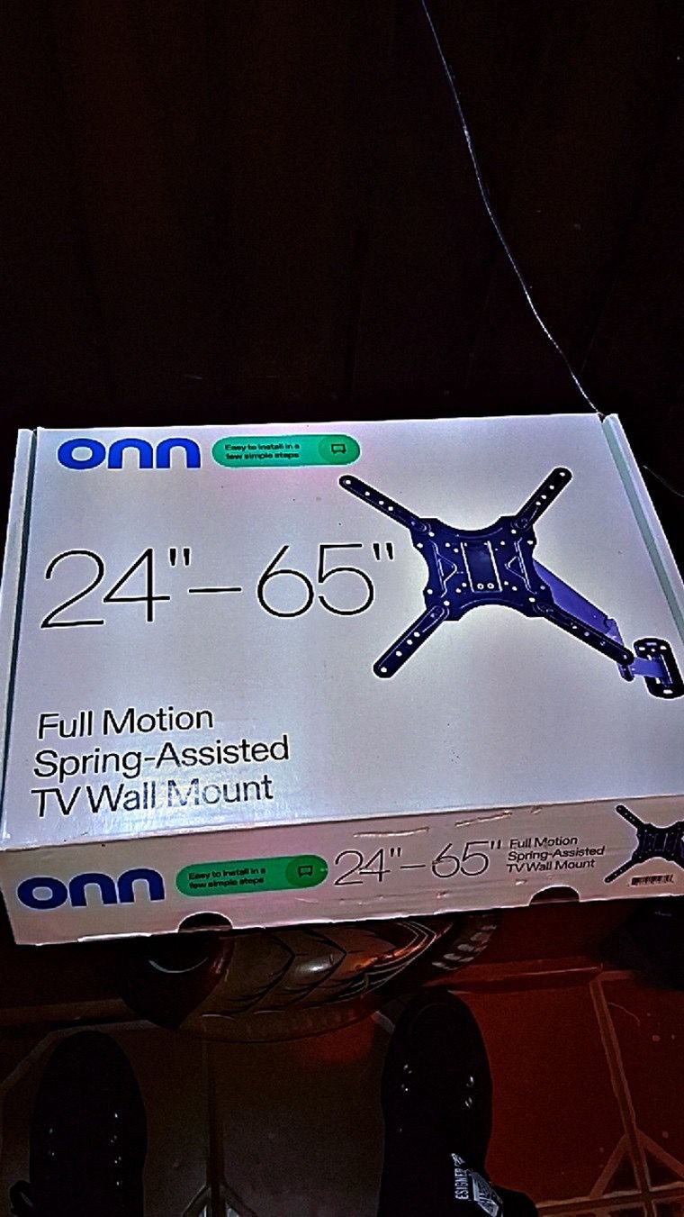 onn. Full Motion Spring-Assisted TV Wall Mount