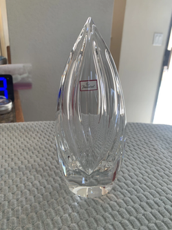 Vintage Baccarat Soliflore Lotus Crystal Vase Designed By Robert Rigot 7"