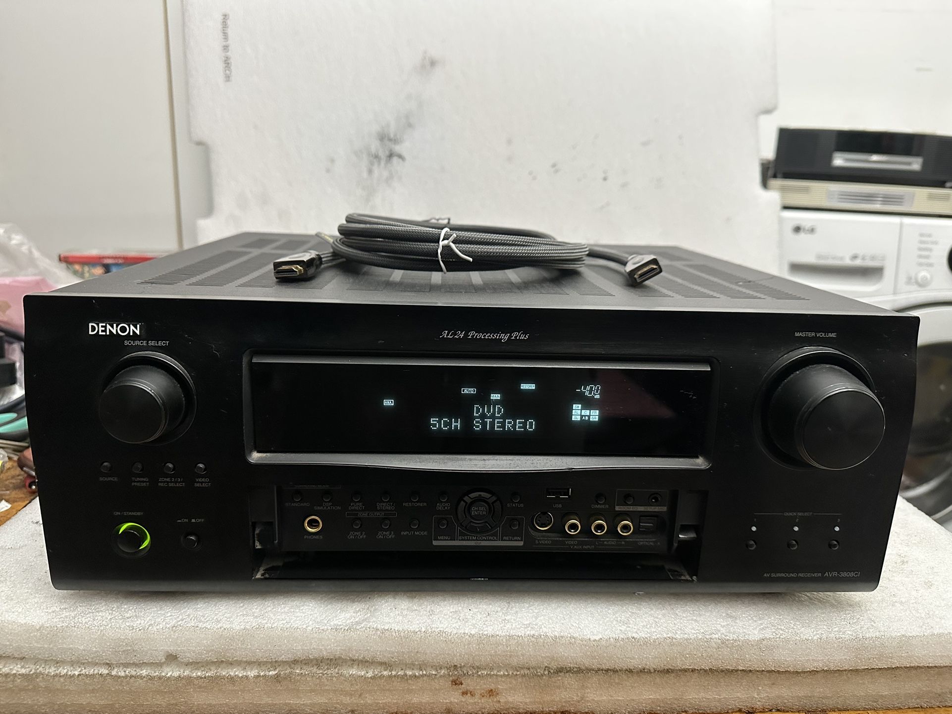 DENON AVR-3808CI 7.1CH AV RECEIVER HDMI ( 130 Watts X 7 ). MADE IN JAPAN 