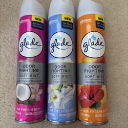 12 Available Glade Odor Fighting Soft Mist 8 Oz 