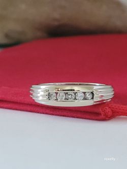 14K White Gold Diamonds Band Ring Size 7 Solid Gold/ Anillo de Oro Blanco con Diamantes! 👌🎁Post Tags: Anillo de Oro