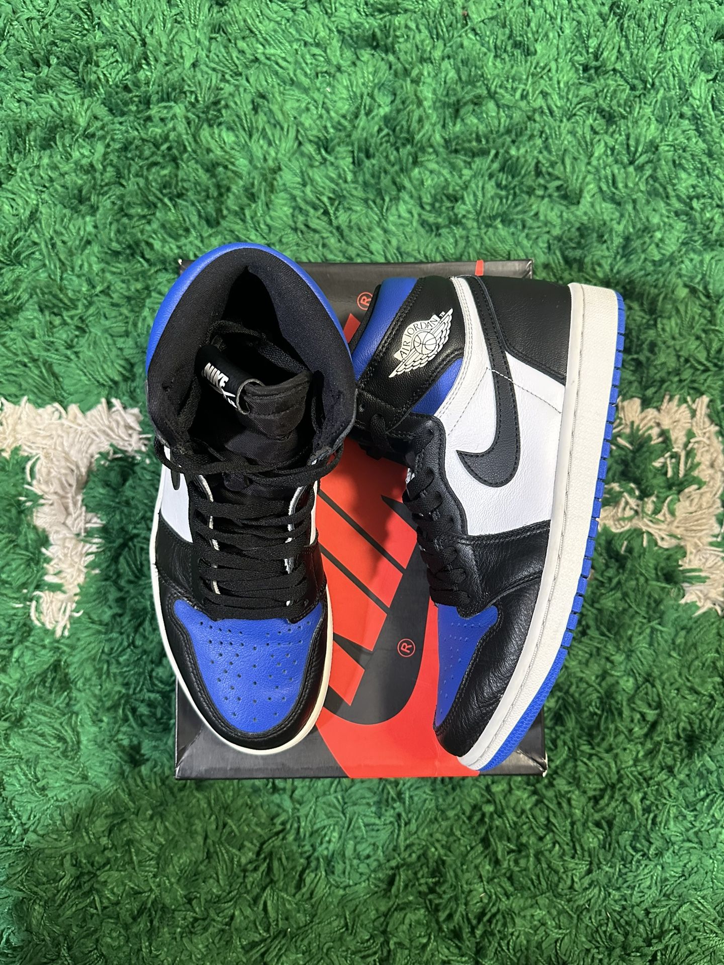 Nike Air Jordan 1 Royal Toe Size 8 