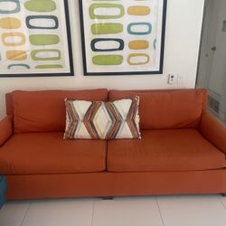 Must Go! Orange Comfortable Couch
