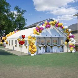 20×40 Feet Heavy Duty Party Tent, Large Wedding Event Canopy with Removable Side Walls - Outdoor Gazebo Style Commercial Shelter for Sports Events, 